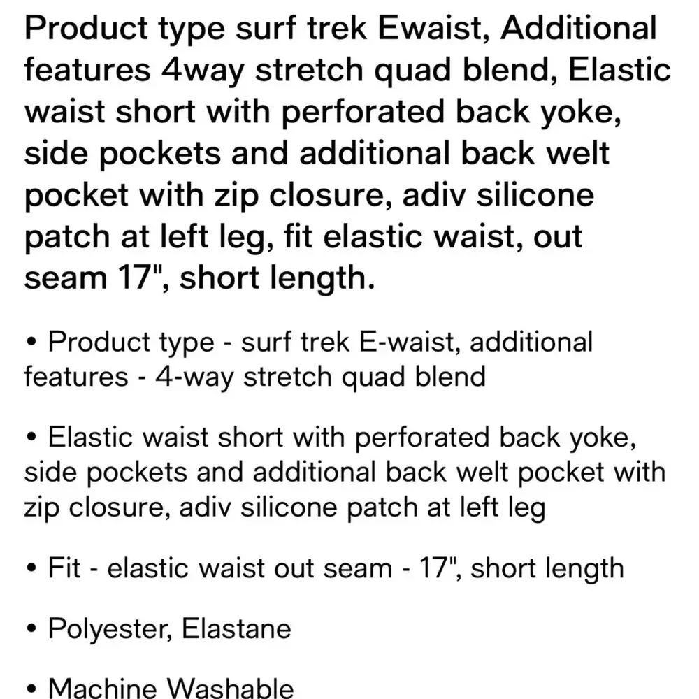 NEW Billabong Surftrek Elastic Waist Hybrid Shorts Swim Trunks,Casual Stretch M